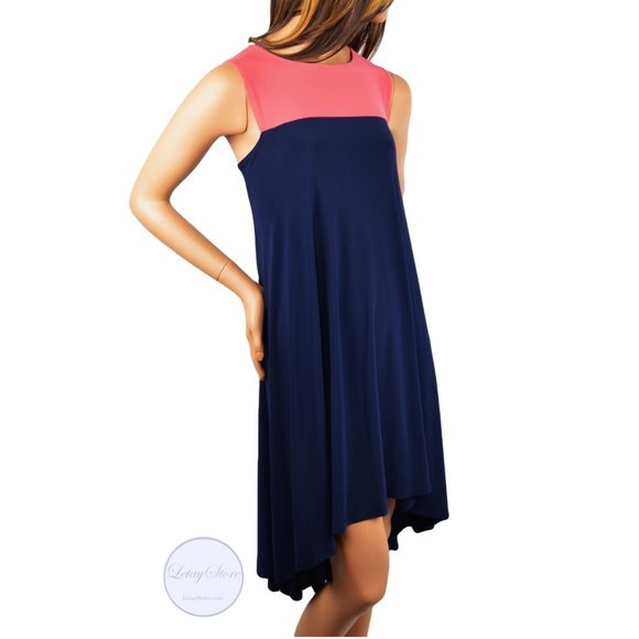 NWT TIANA B Color Block Hi-low Dress M,L,XL - Picture 2 of 5